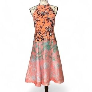 Nanette Lepore Floral Orange SlevevelessParty Cocktail